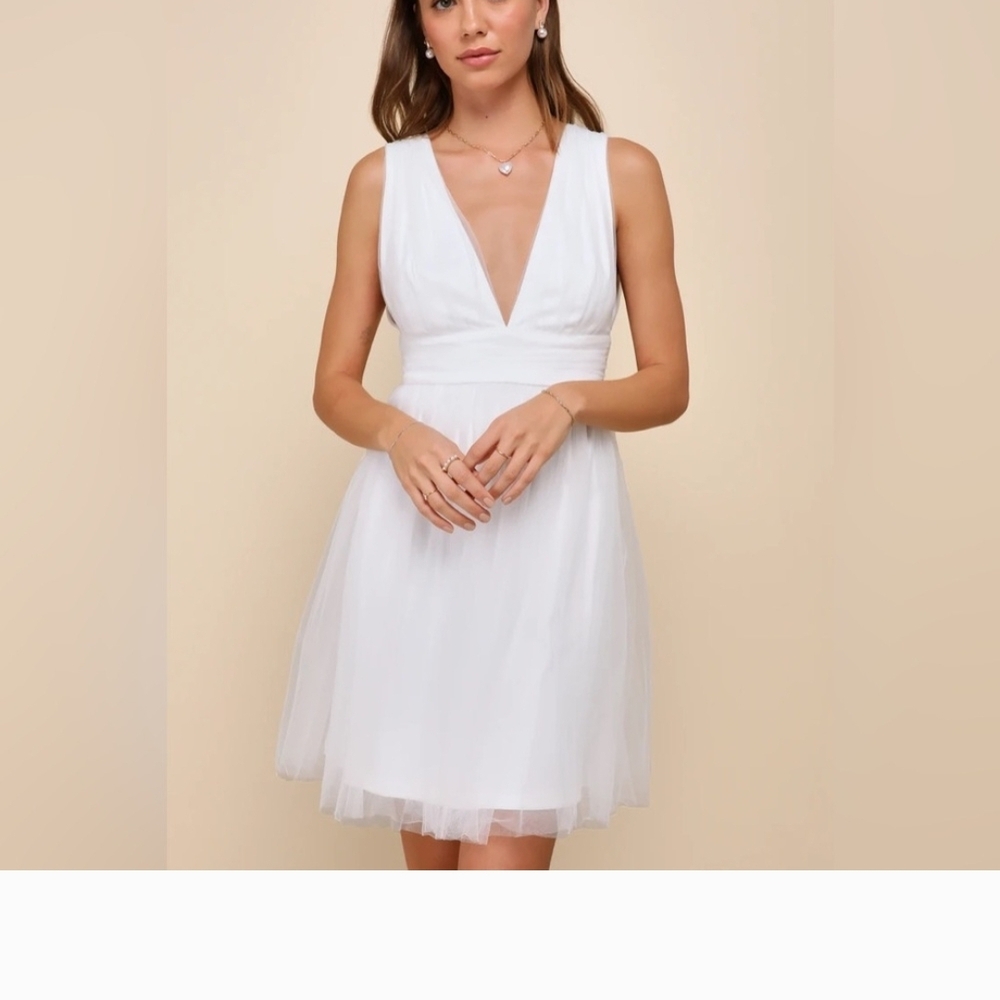 Lulu's White Backless Dress